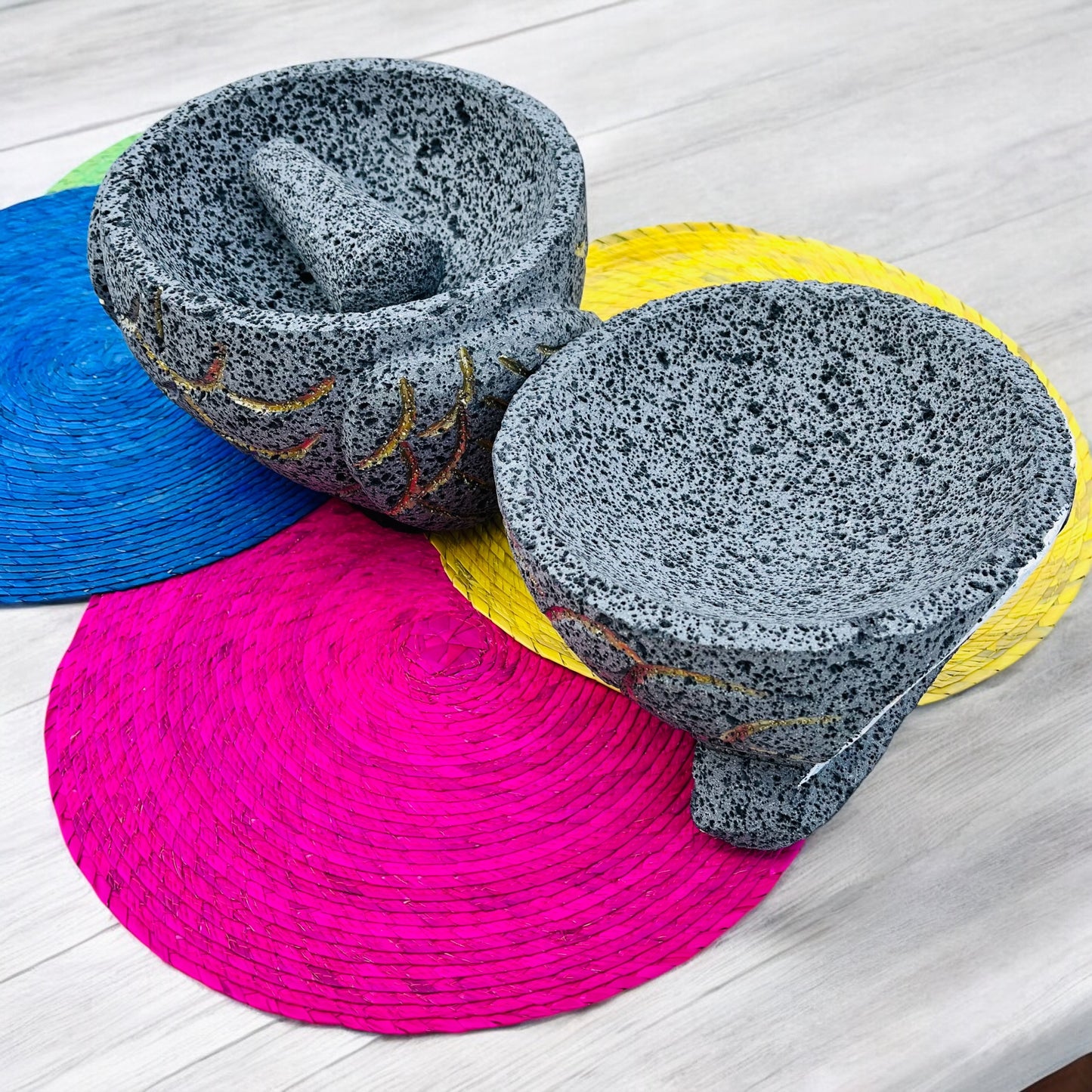 Molcajete con diseño de Búho