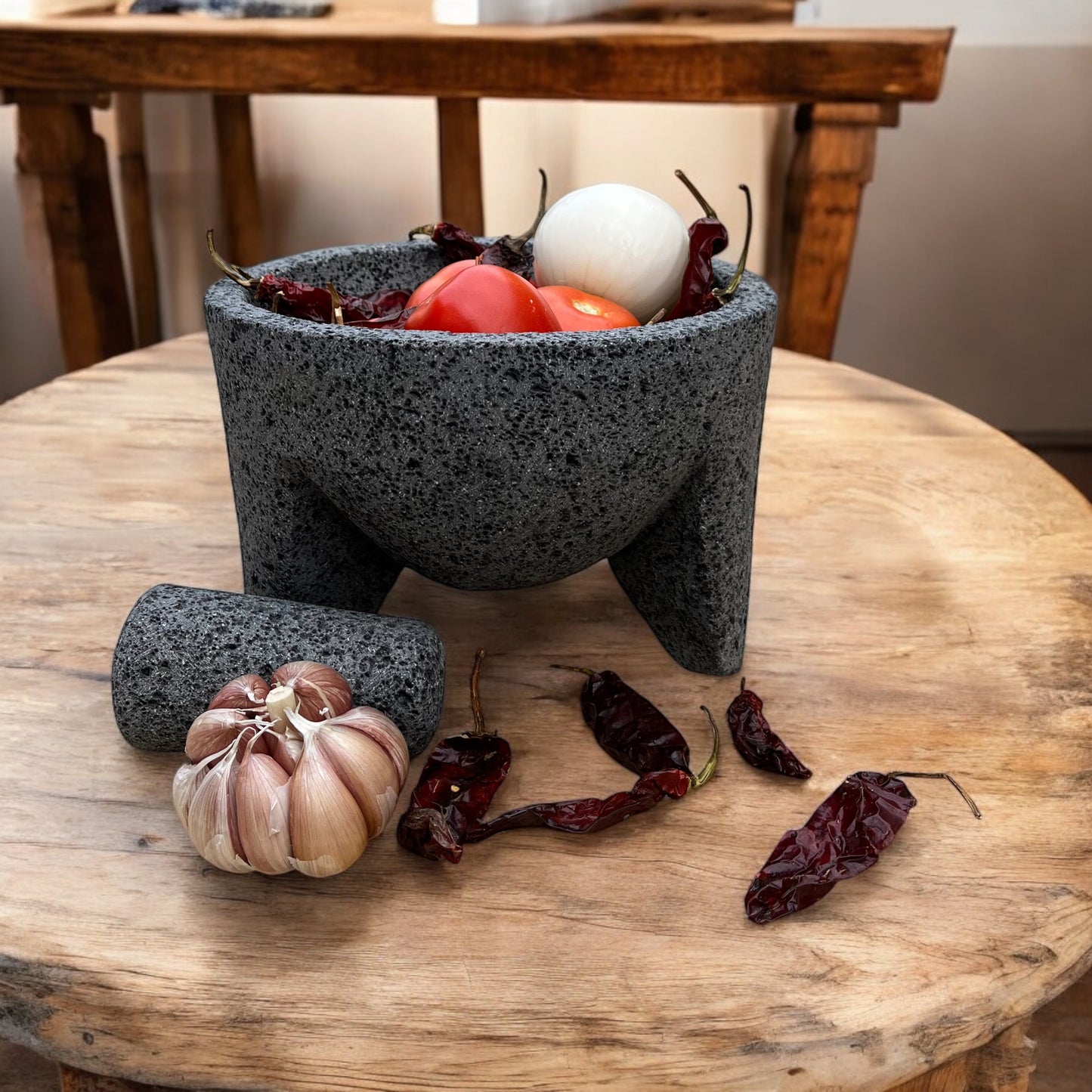 Molcajete de piedra volcánica 1 Litro