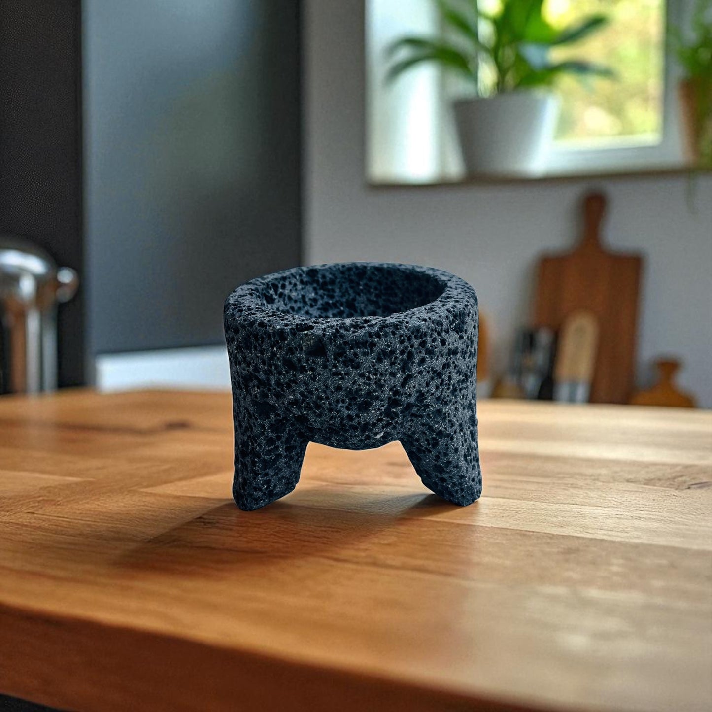 Kit - Molcajetes Mini (7.5 cm de diámetro) 3 Pulgadas - Hechos de Piedra Volcánica