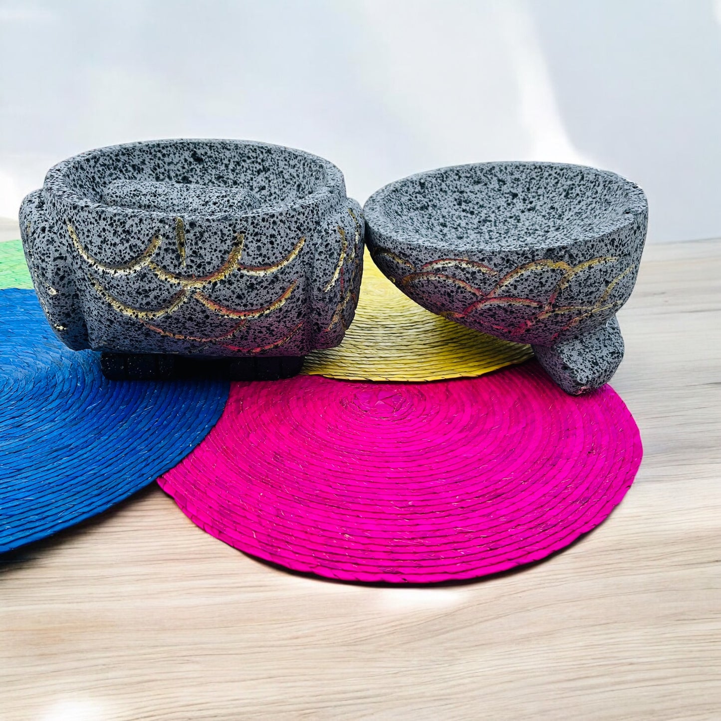Molcajete con diseño de Búho
