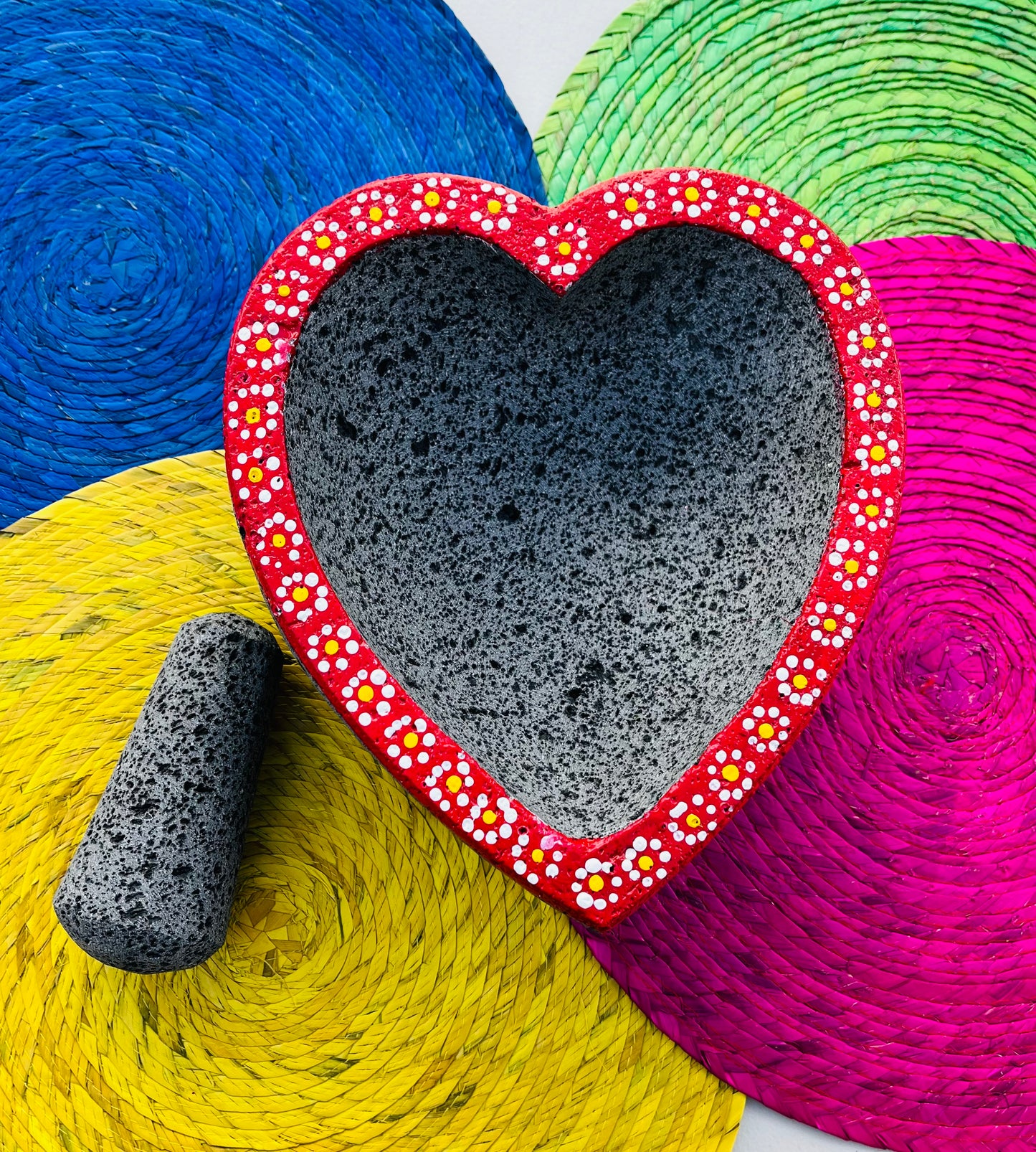 Molcajete con diseño de Corazón ❤️