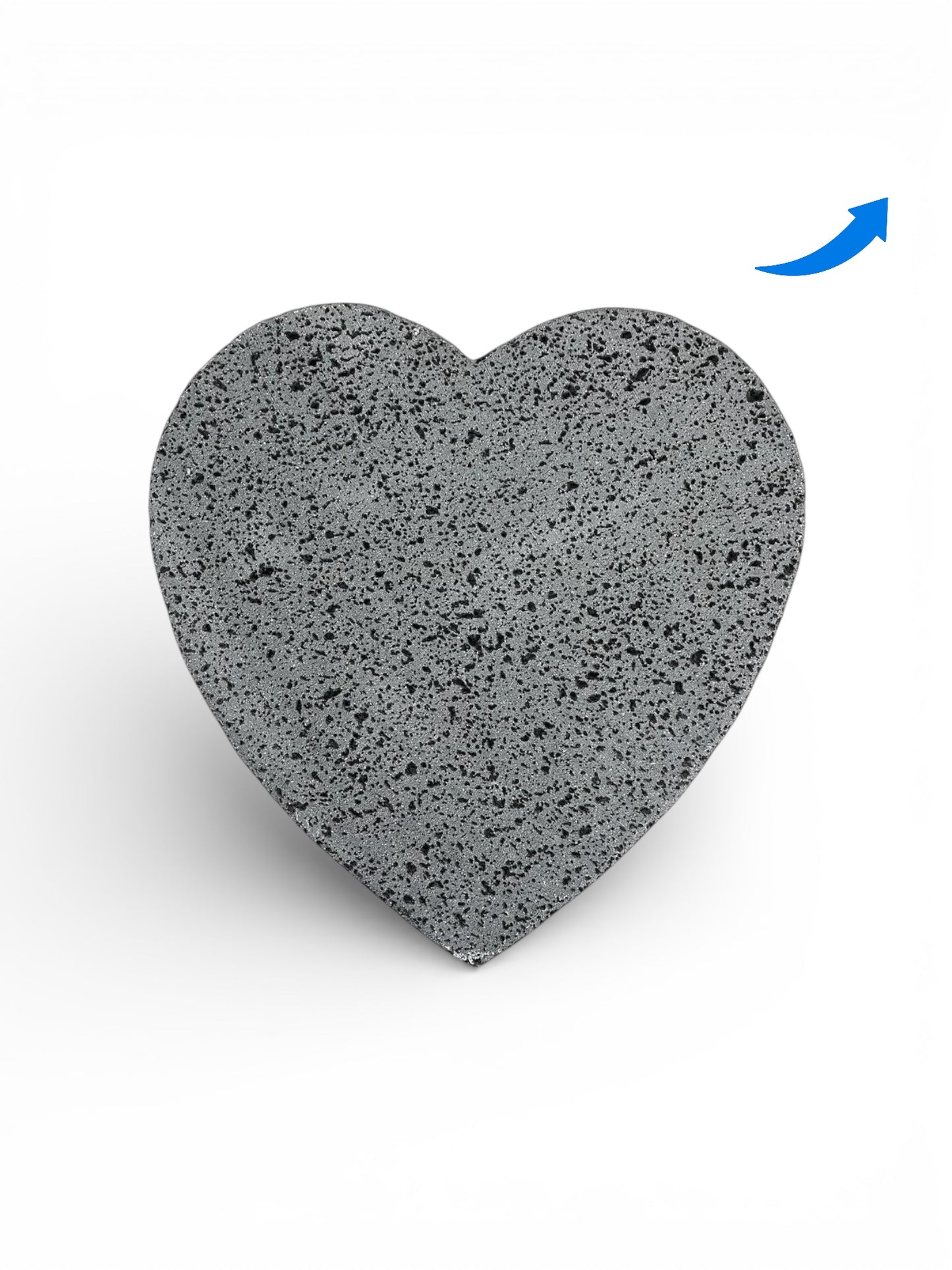 Volcanic stone griddle with heart design