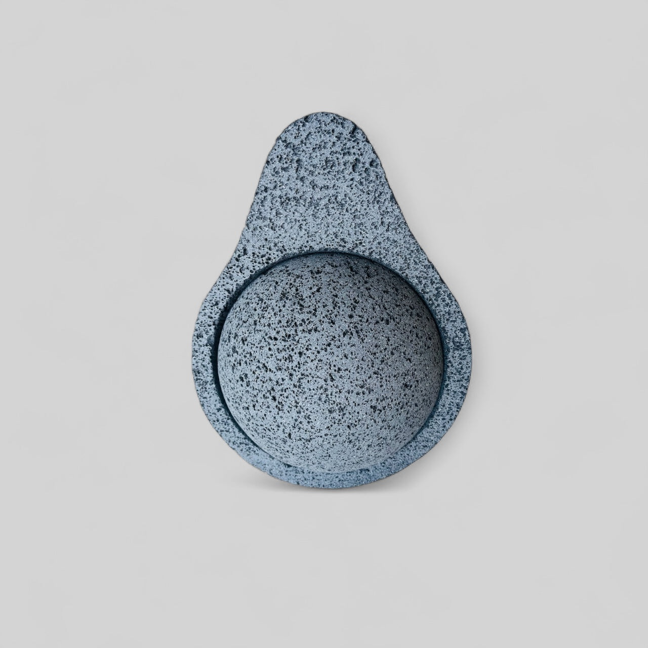 Molcajete Doble con Forma de Aguacate- Hecho en piedra volcánica