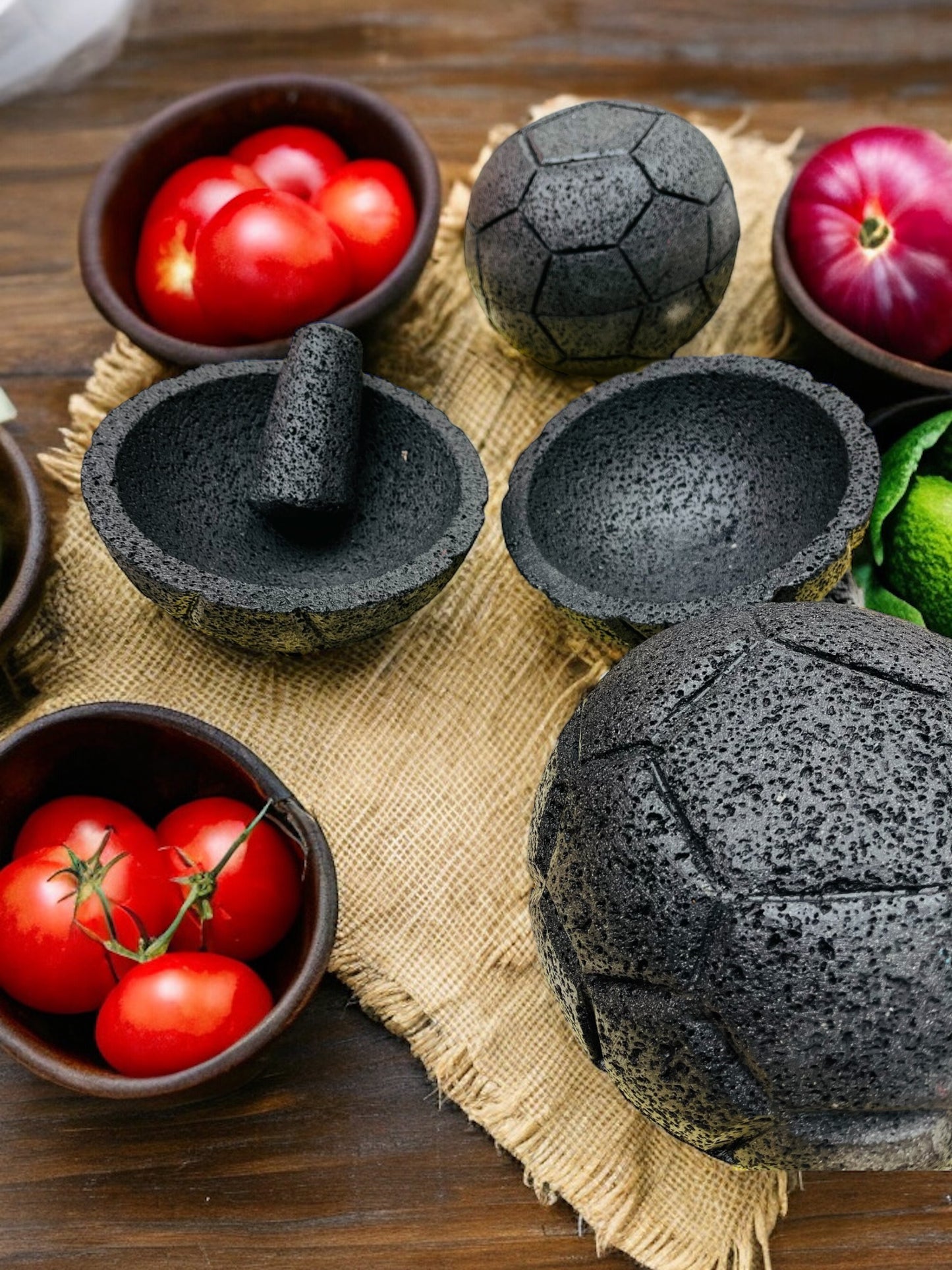 Molcajete con diseño de Balón de Fútbol Soccer