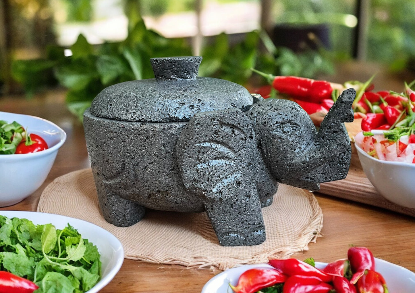 Molcajete con diseño de Elefante