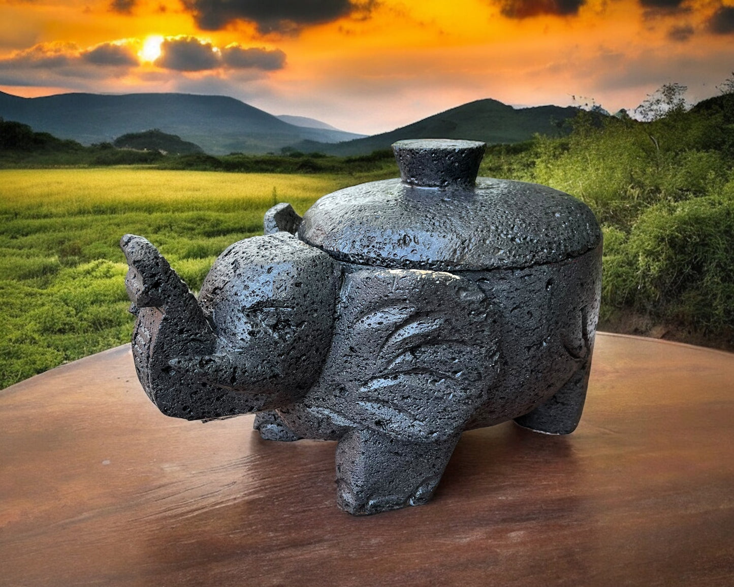 Molcajete con diseño de Elefante