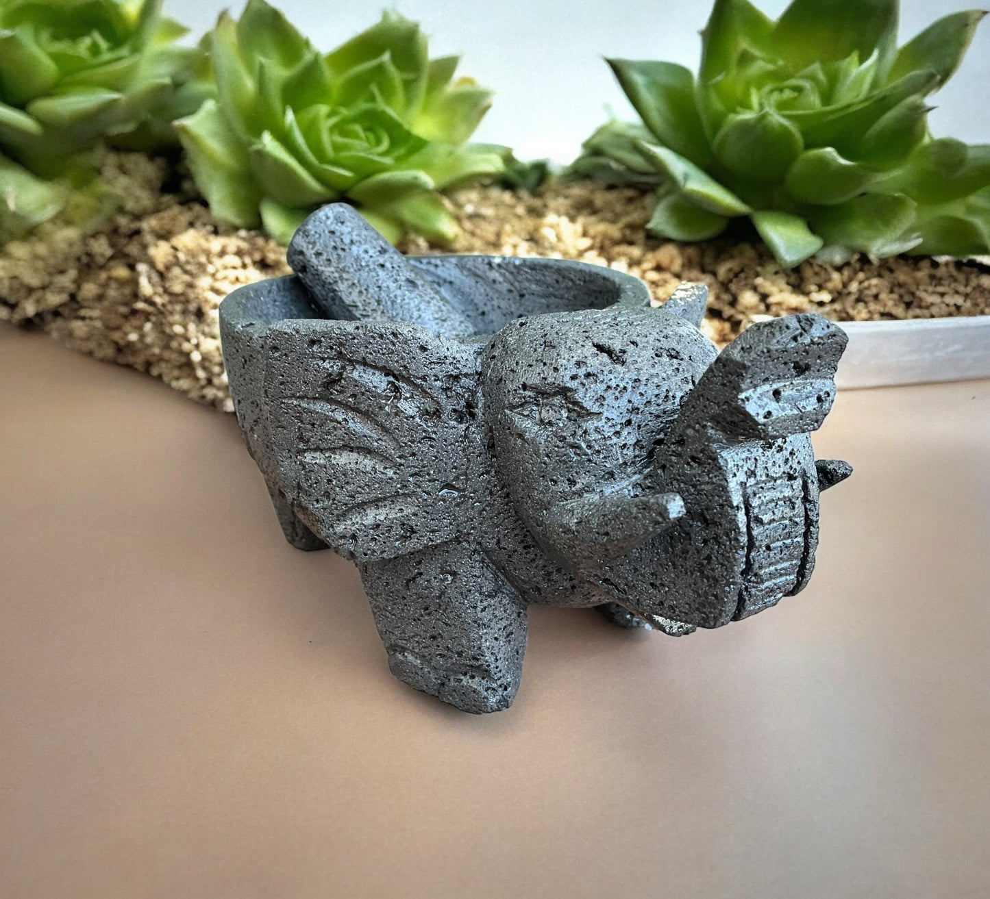 Molcajete con diseño de Elefante
