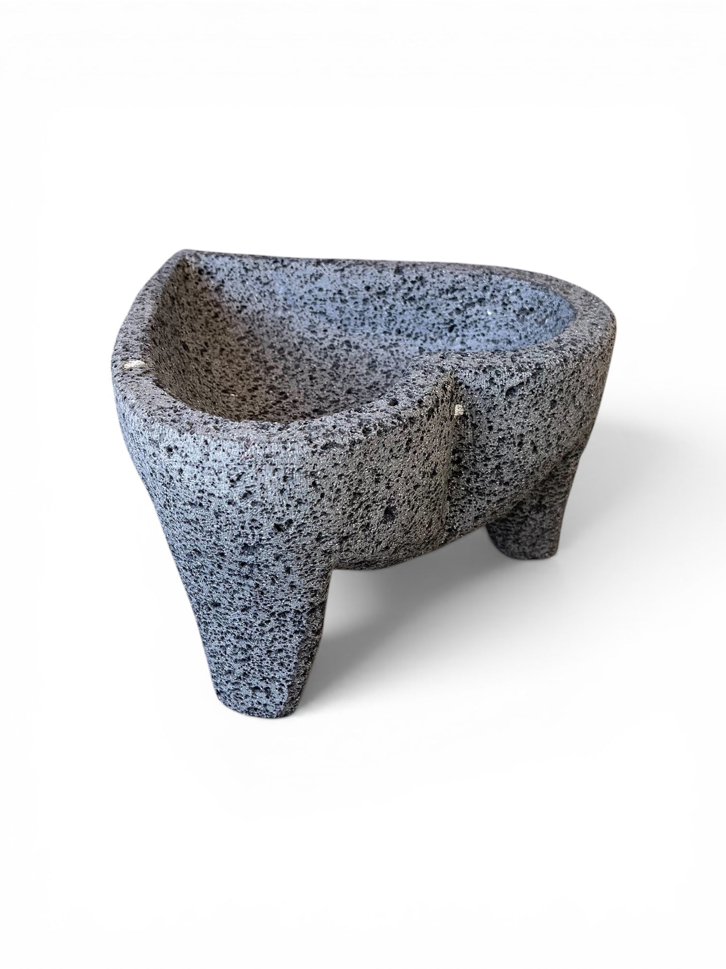 Molcajete de Piedra Volcánica en Forma de Corazón