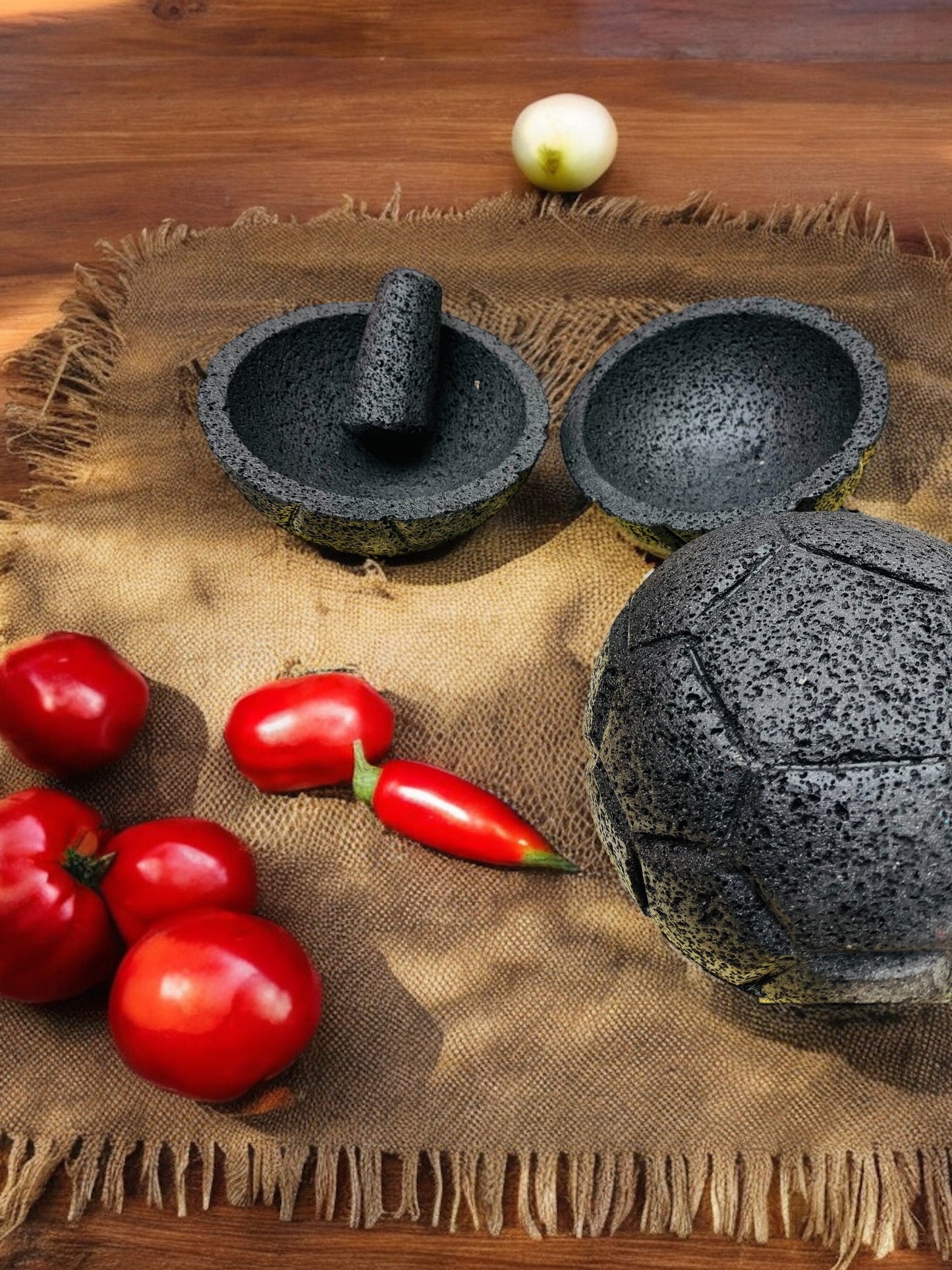 Molcajete con diseño de Balón de Fútbol Soccer