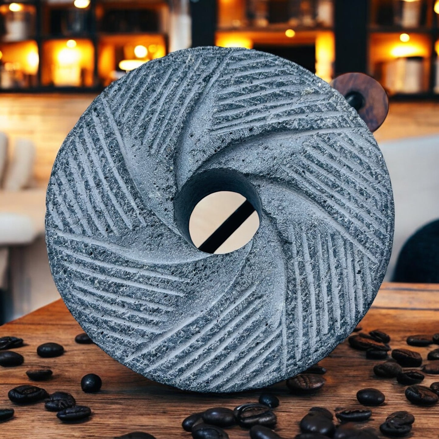Molino Artesanal para Café - Hecho de Piedra Volcánica
