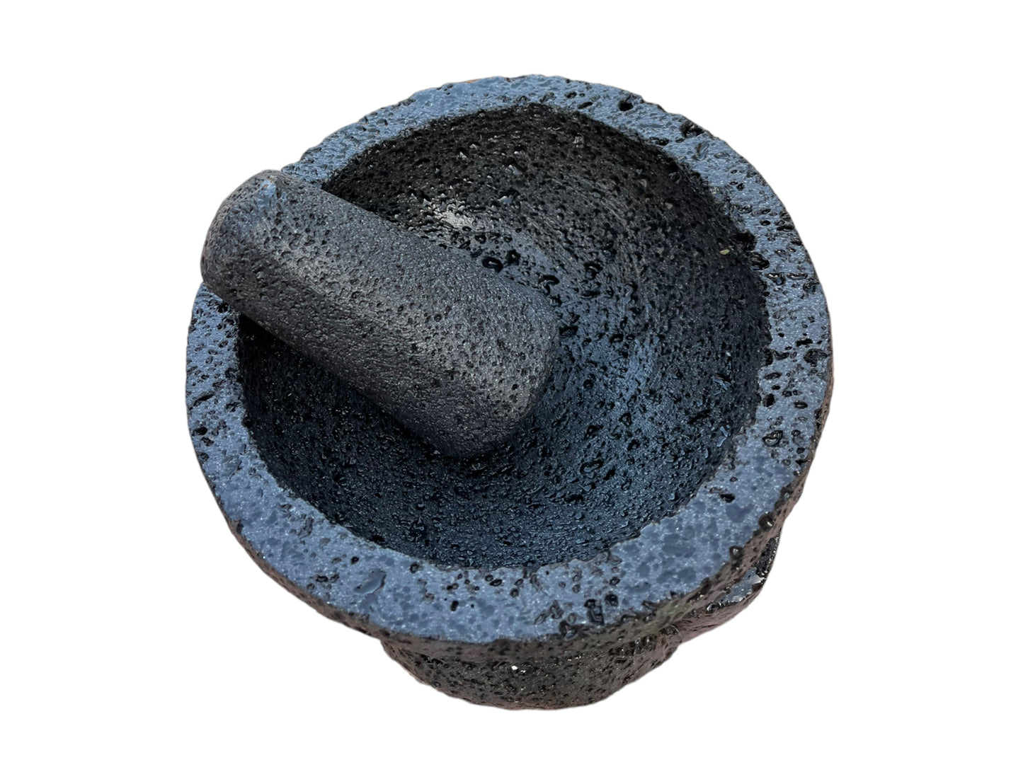 Molcajete con diseño de Cabeza Olmeca