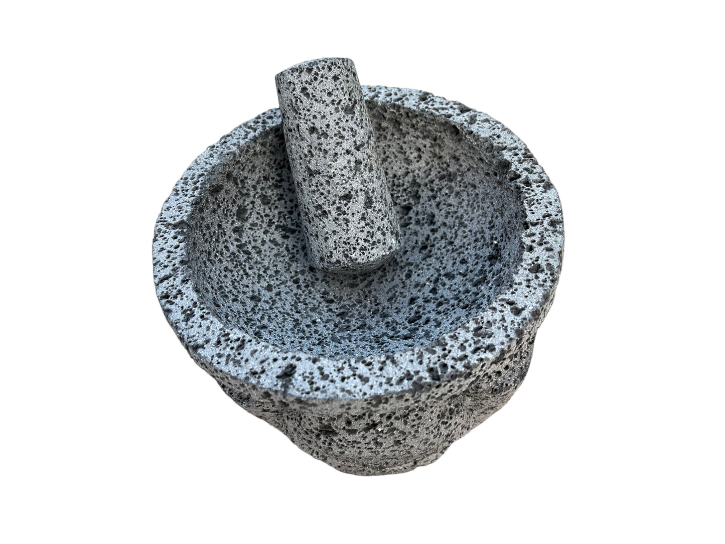 Molcajete con diseño de Cabeza Olmeca