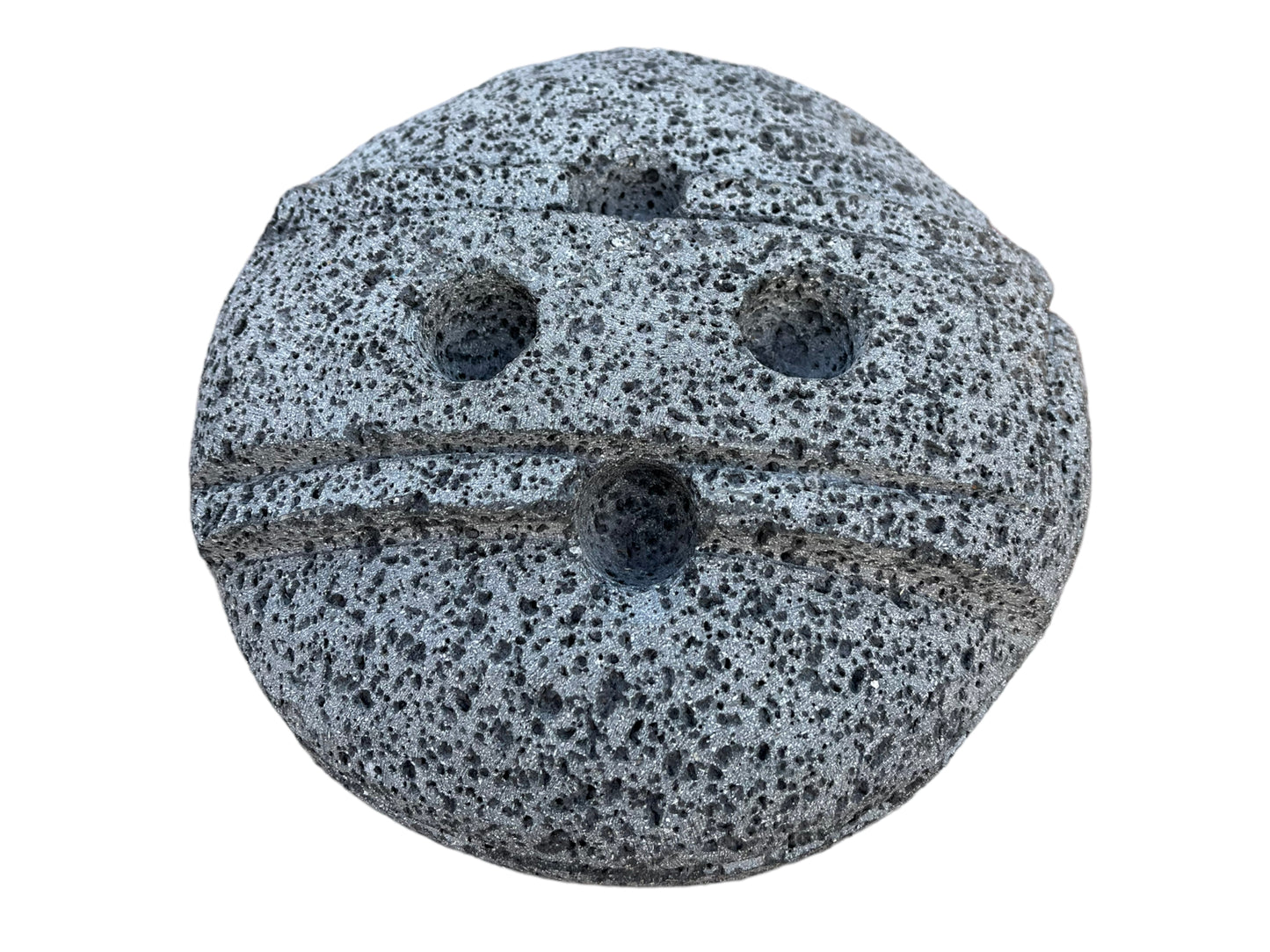 Molcajete con diseño de Cabeza Olmeca