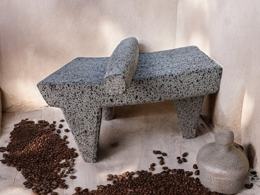 Metate de piedra volcánica 13 pulgadas