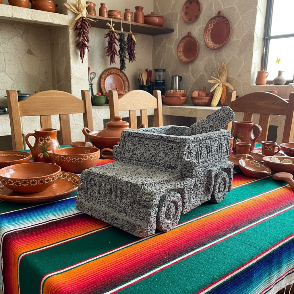 Molcajete con diseño de Jeep