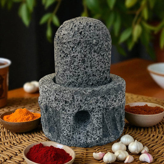 Molino Pequeño para especias - Hecho de Piedra Volcánica