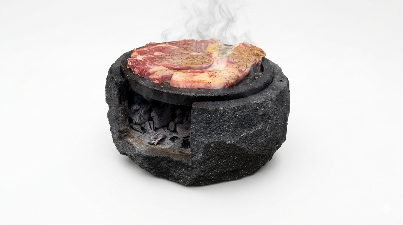 Asador de piedra volcánica 🔥 La forma más auténtica de disfrutar carne asada