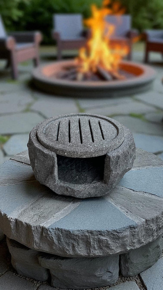 Asador de Piedra Volcánica con Comal