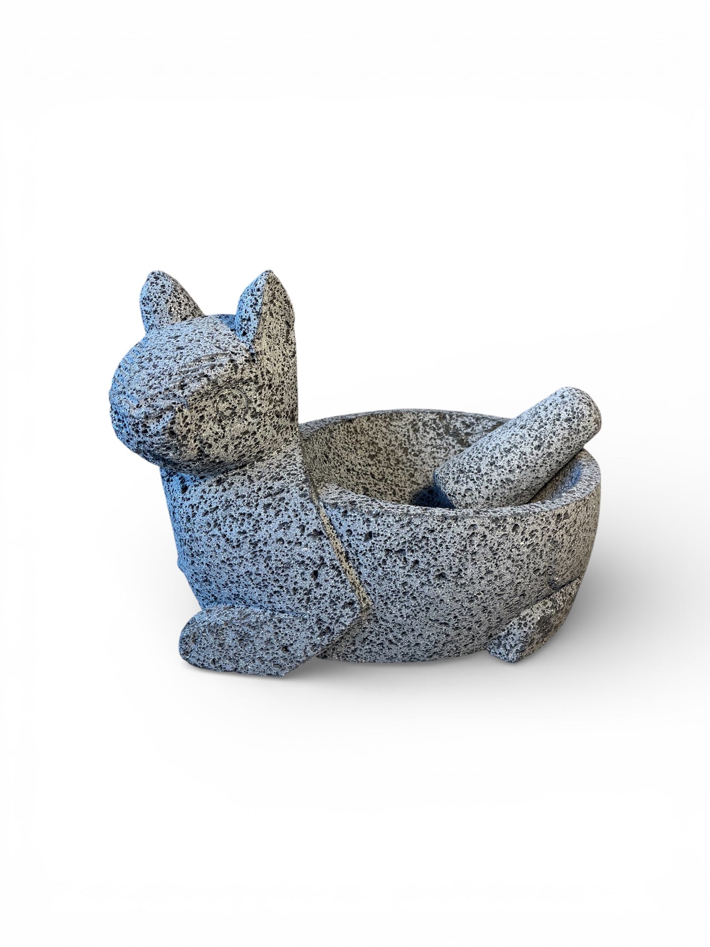 Molcajete with rabbit design