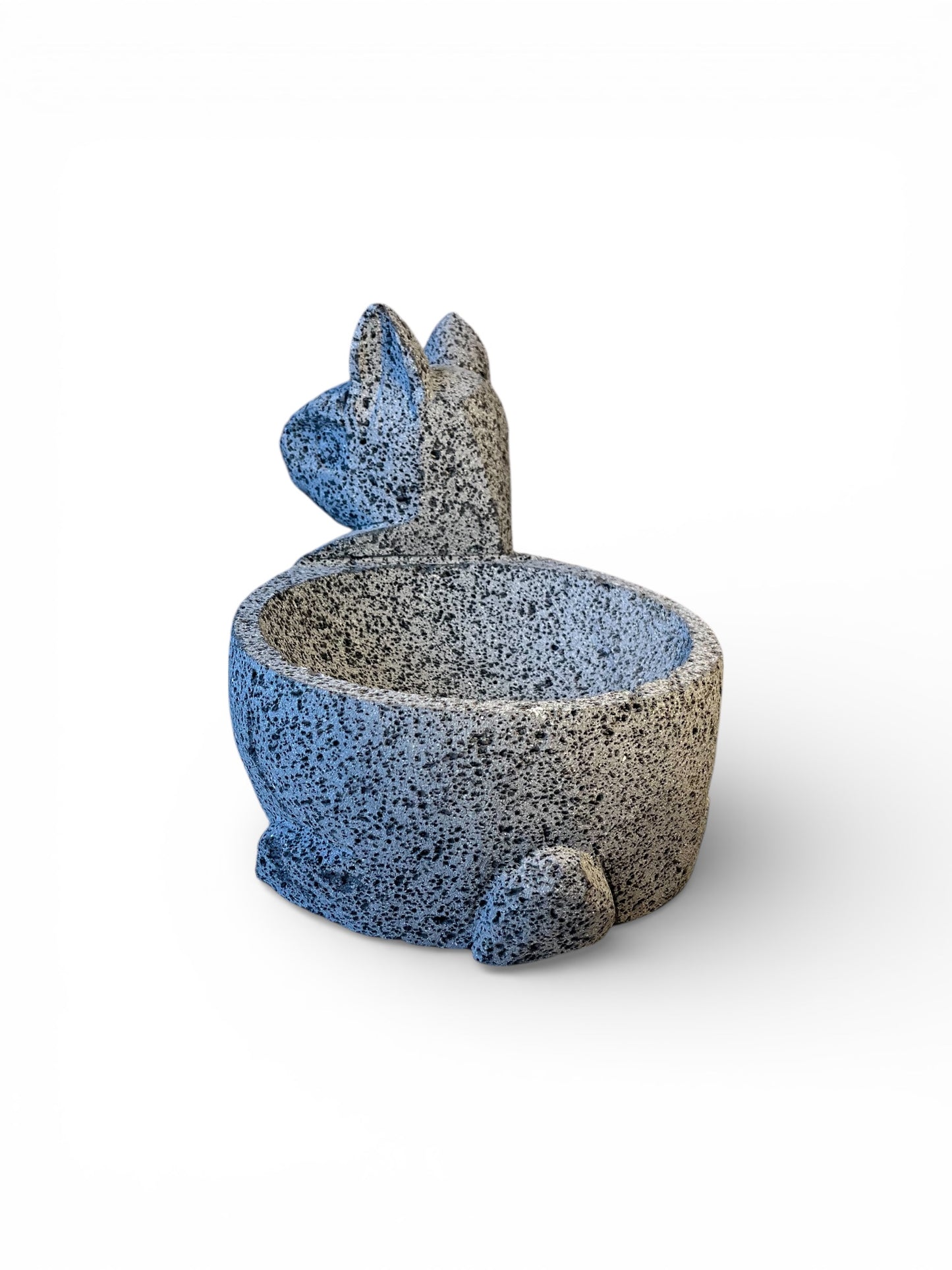 Molcajete with rabbit design