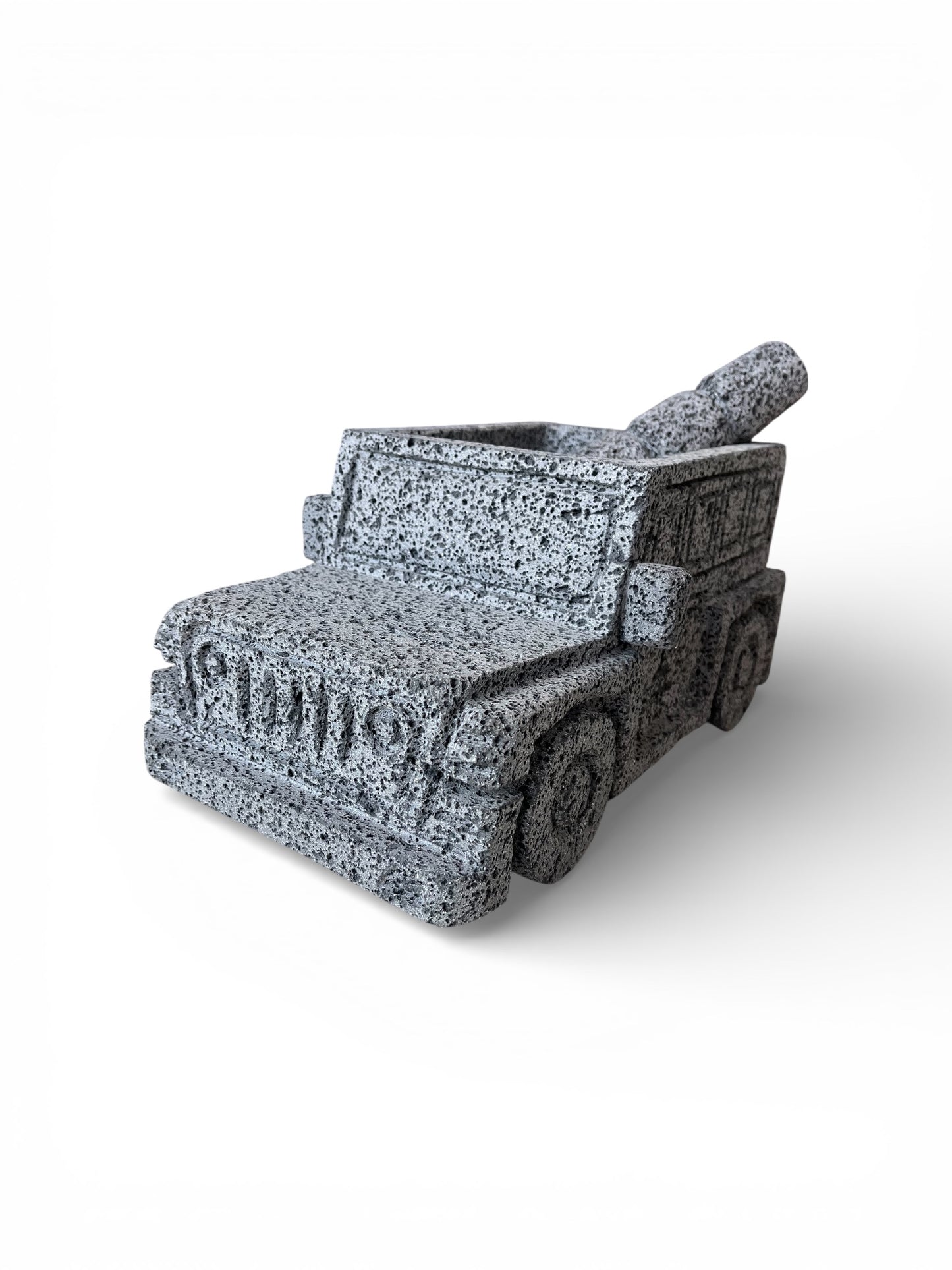 Molcajete con diseño de Jeep