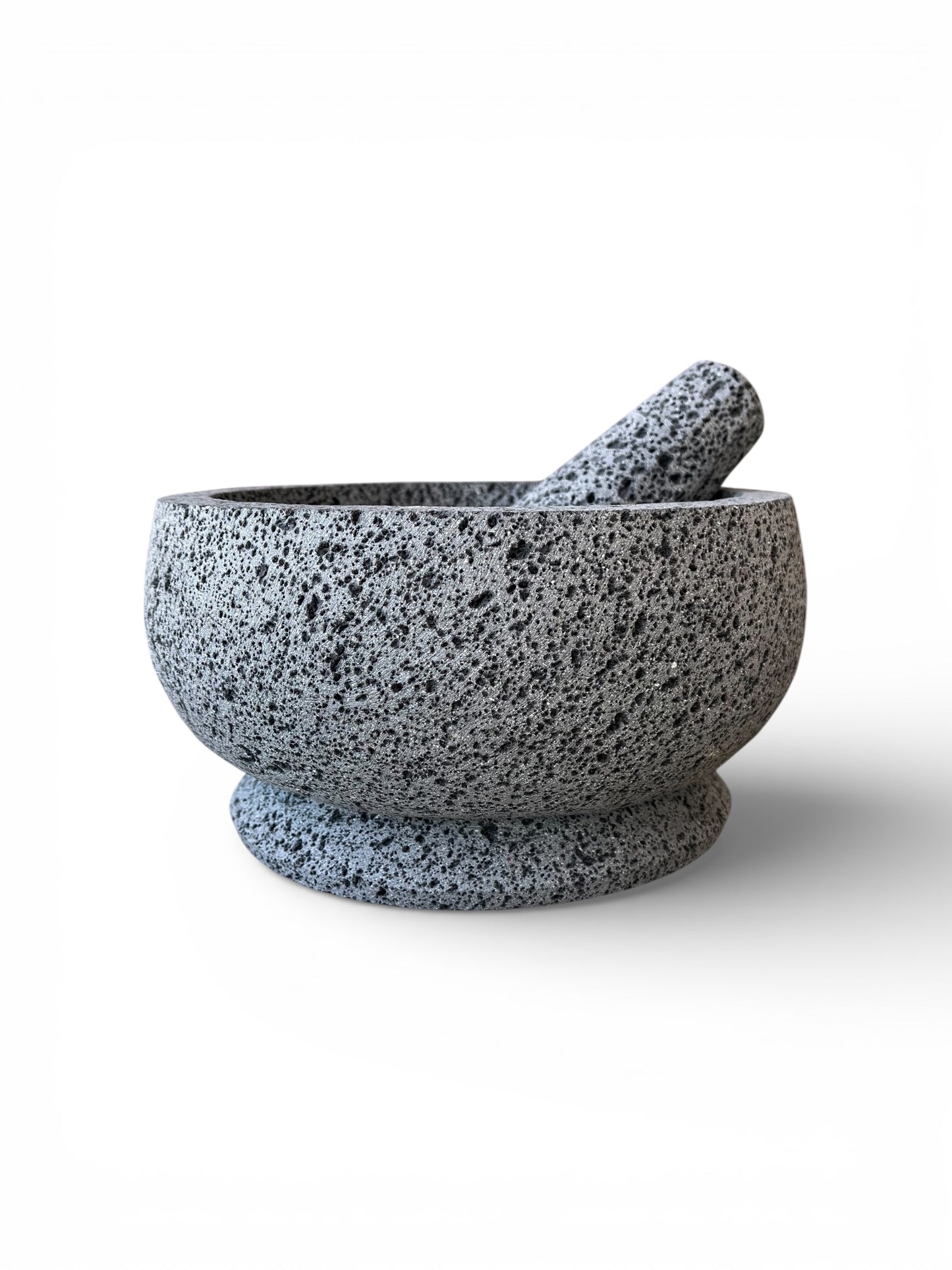 Molcajete de tazón 1.2 Litros - Hecho de piedra Volcánica