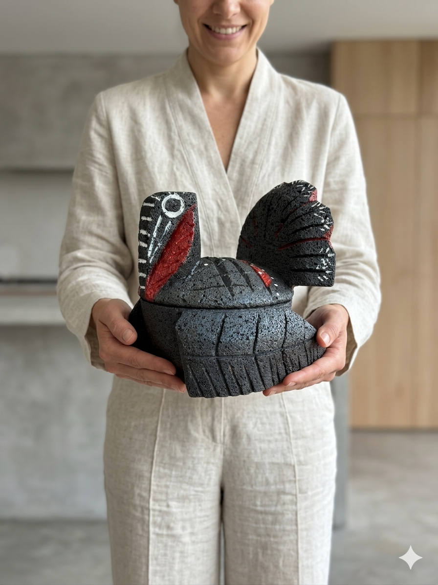 Molcajete with Turkey design