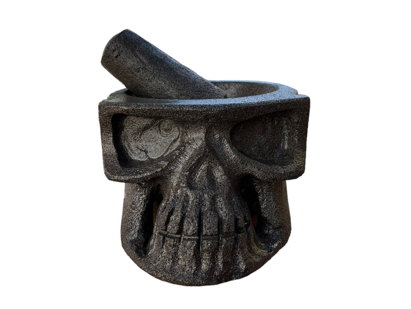 Molcajete con diseño de Cráneo - Piedra Recinto