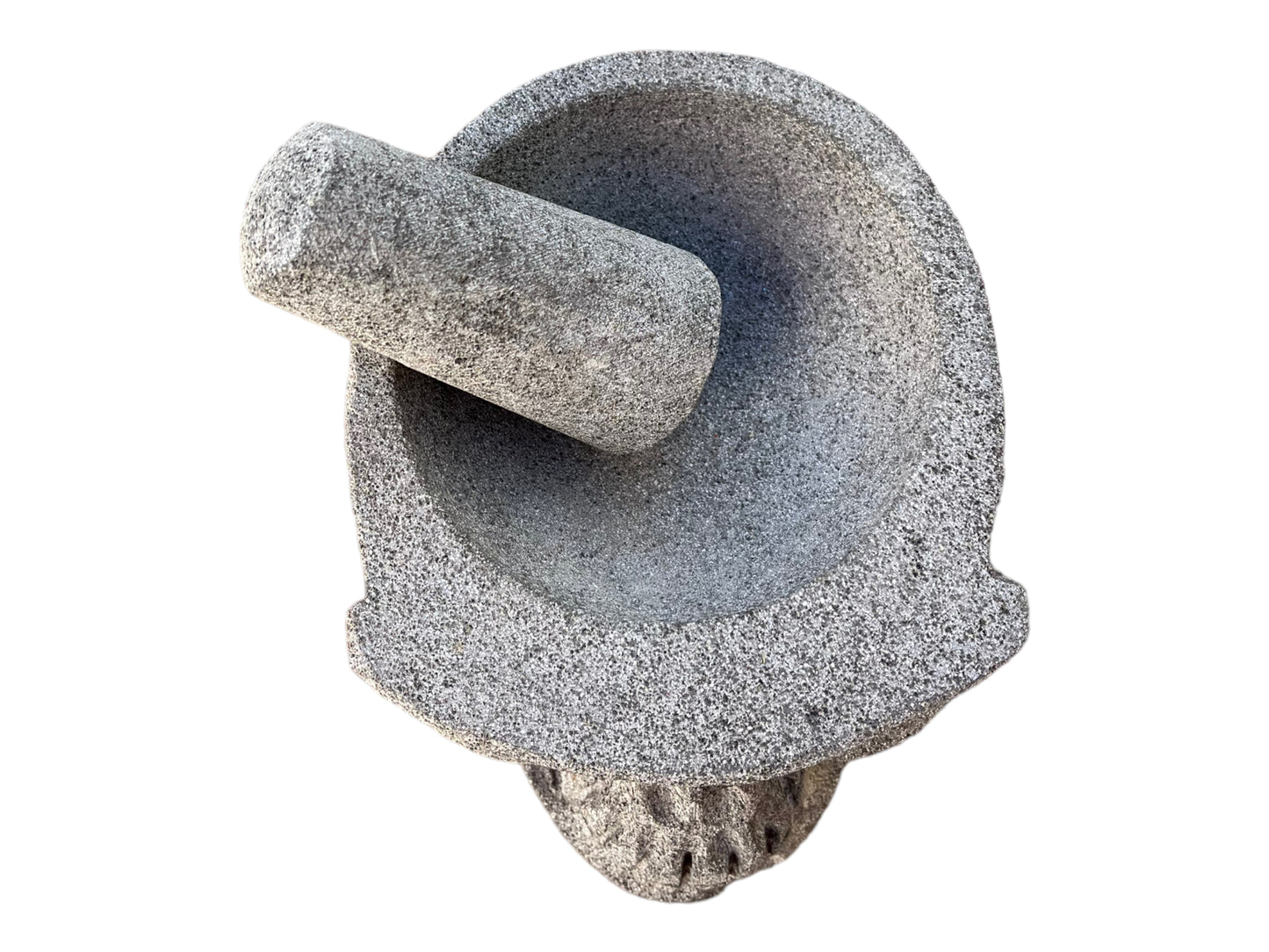 Molcajete con diseño de Cráneo - Piedra Recinto