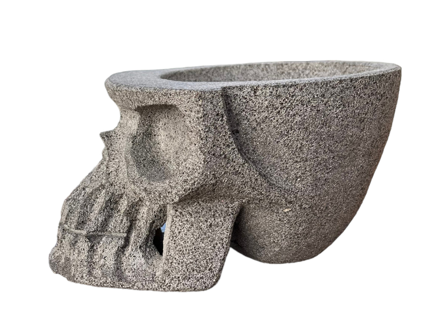 Molcajete con diseño de Cráneo - Piedra Recinto